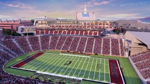 Rendering shows Nippert Stadium as it relates to campus architecture