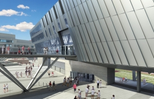Rendering shows a new walkway between Tangeman University Center and Nippert Stadium.