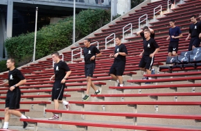 UC Community runs steps of Nippert Stadium on 14th anniversary of September 11th.