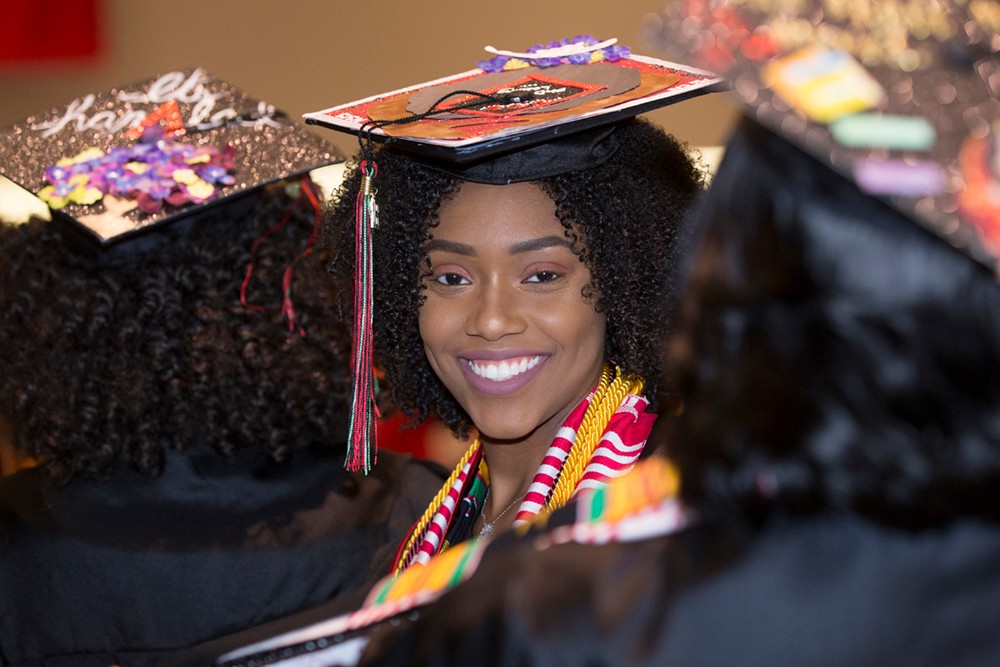 A female graduate.