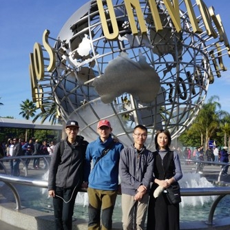 Visiting Universal Studios Hollywood.