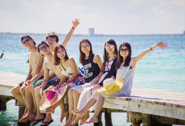 UC students spent free time traveling to places like Cancun, Mexico.