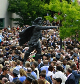 Xavier University's mascot D'Artagnan