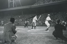 UC alumnus Earl Payne captured this image right after the major league's first nighttime pitch.