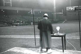 After receiving a signal from the White House, Larry MacPhail flipped a switch, and 632 floodlights illuminated a major league stadium for the first time in history.