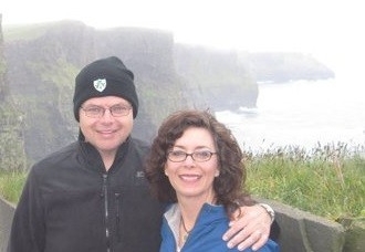 David Caudill and his wife Shelley stand at at the Cliffs of Maher in Ireland