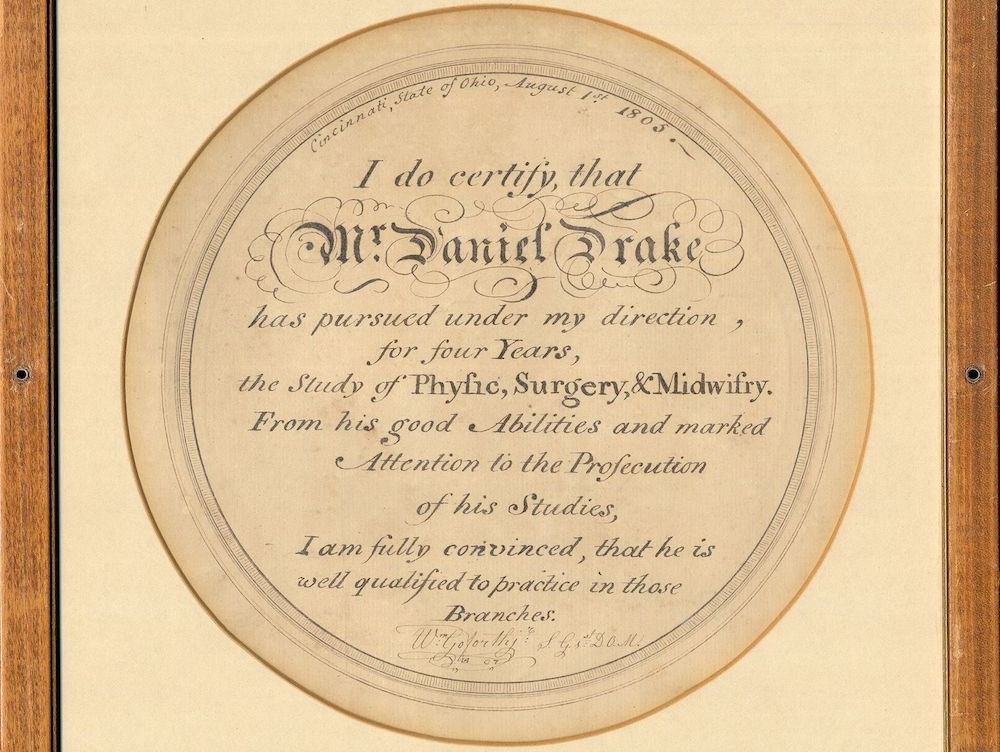 Daniel Drake's diploma