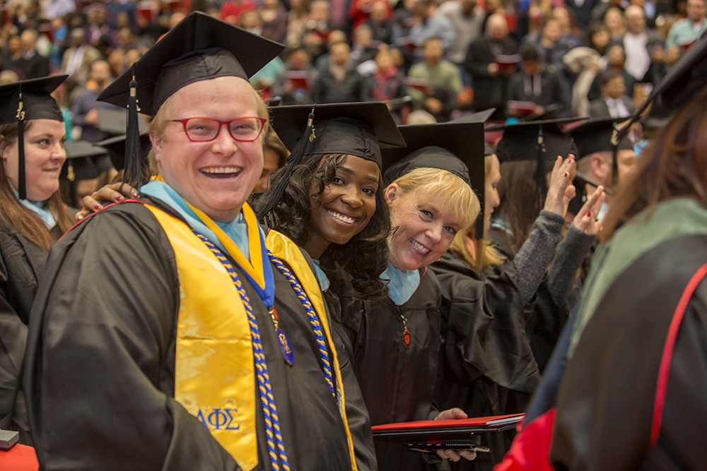 Graduates celebrate at UC's fall 2016 Commencement.