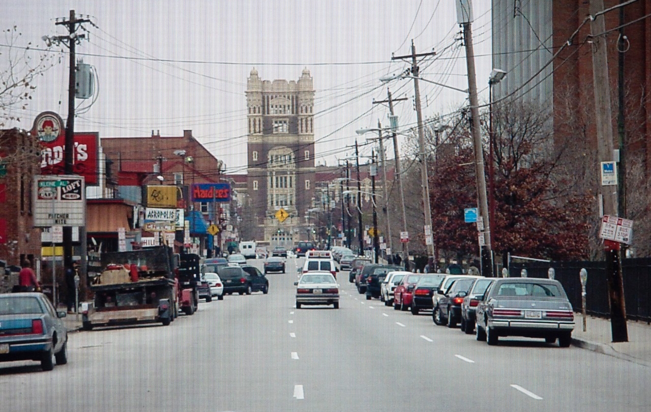 Westbound view of Calhoun Street