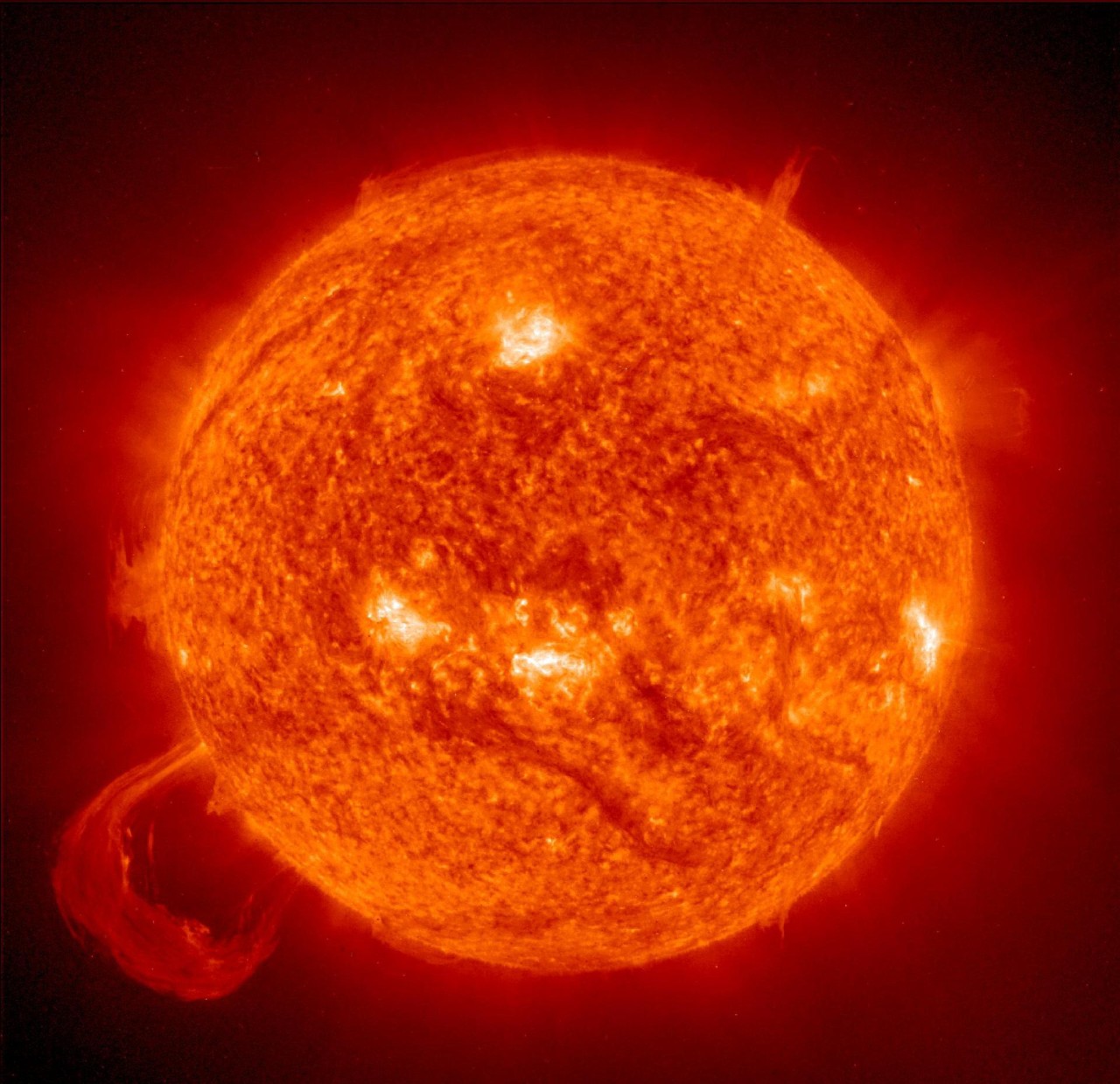The European Space Agency's SOHO spacecraft captured this image of the sun in 1999 using NASA's Extreme Ultraviolet Imaging Telescope. ESA/NASA/SOHO