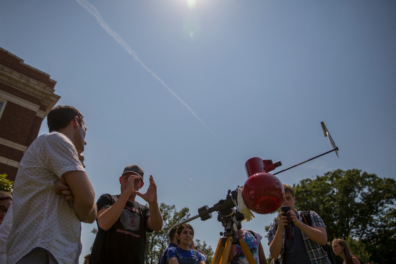 UC community observes 2017 solar eclipse