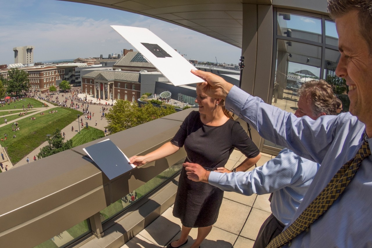 UC community observes 2017 solar eclipse