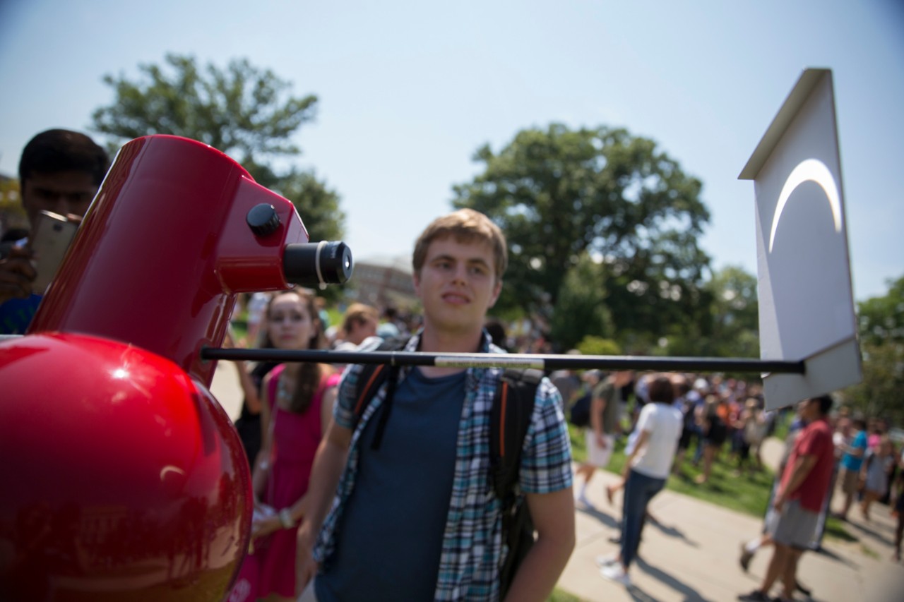 UC community observes 2017 solar eclipse