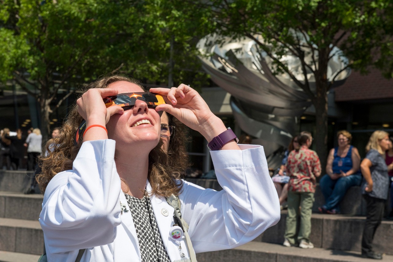 UC community observes 2017 solar eclipse