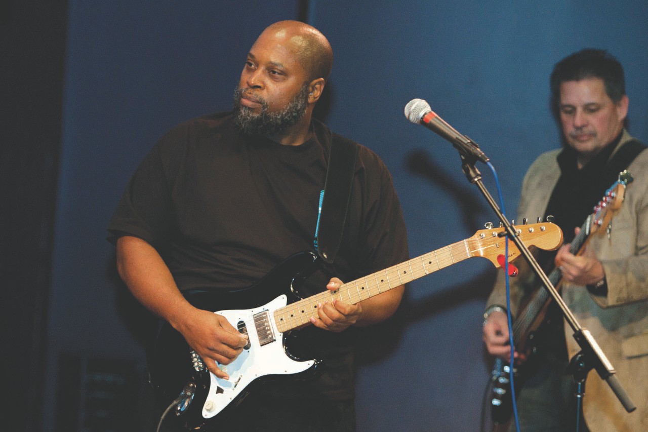 Raymond Towler plays lead guitar in the Exonerees Band, made up of musicians around the country who were wrongfully convicted of crimes. (Provided)