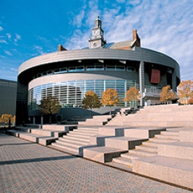 Views such as this of the remade Tangeman University Center led to the University of Cincinnati's inclusion on Forbes Magazine's list of the world's most beautiful campuses.