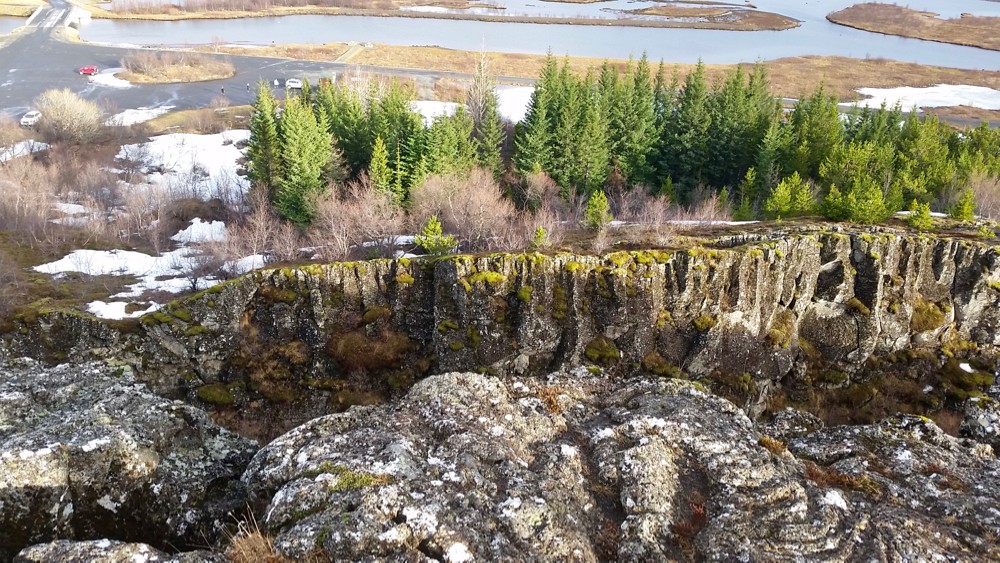 Icelandic rock ridges where separated tectonic plates are raised above ground.photo/Jacob Orkwis