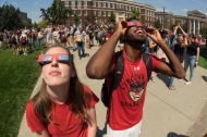 UC students observe solar eclipse
