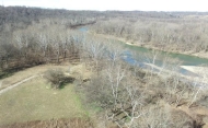 Aerial view of the Groundwater Observatory along the Great Miami River