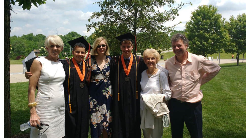 The Stone family at Mitch and Nick's graduation. Photo/Provided