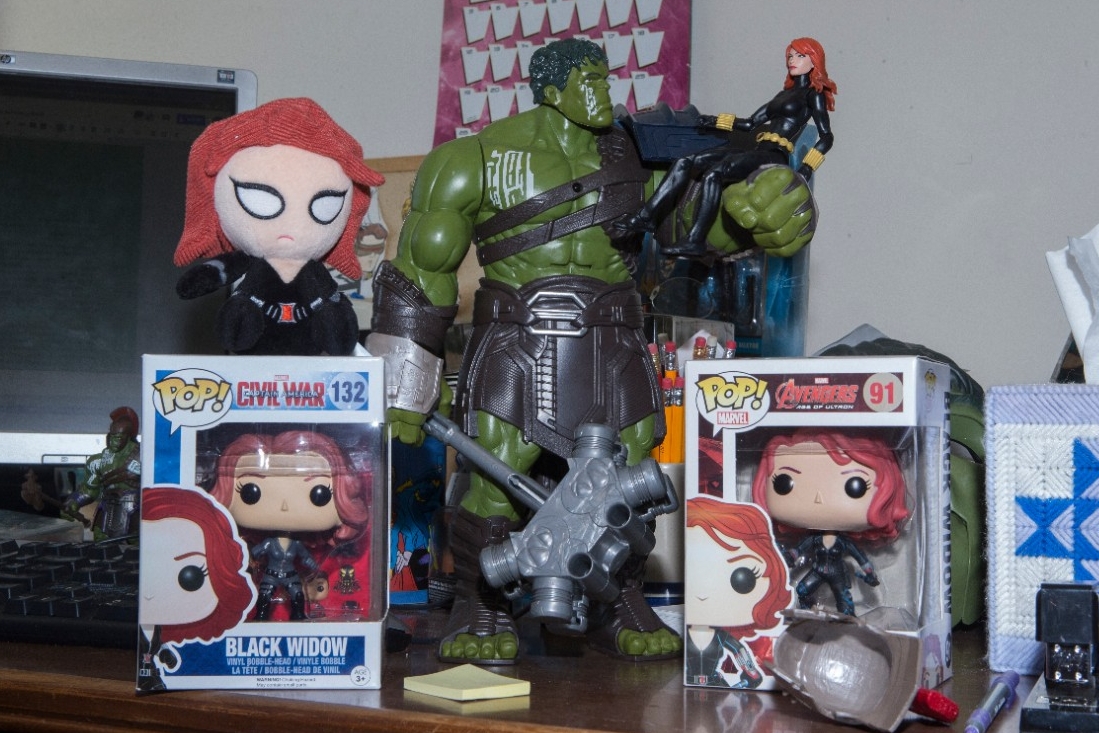 UC English professor Rebecca Borah has a collection of Marvel memorabilia.