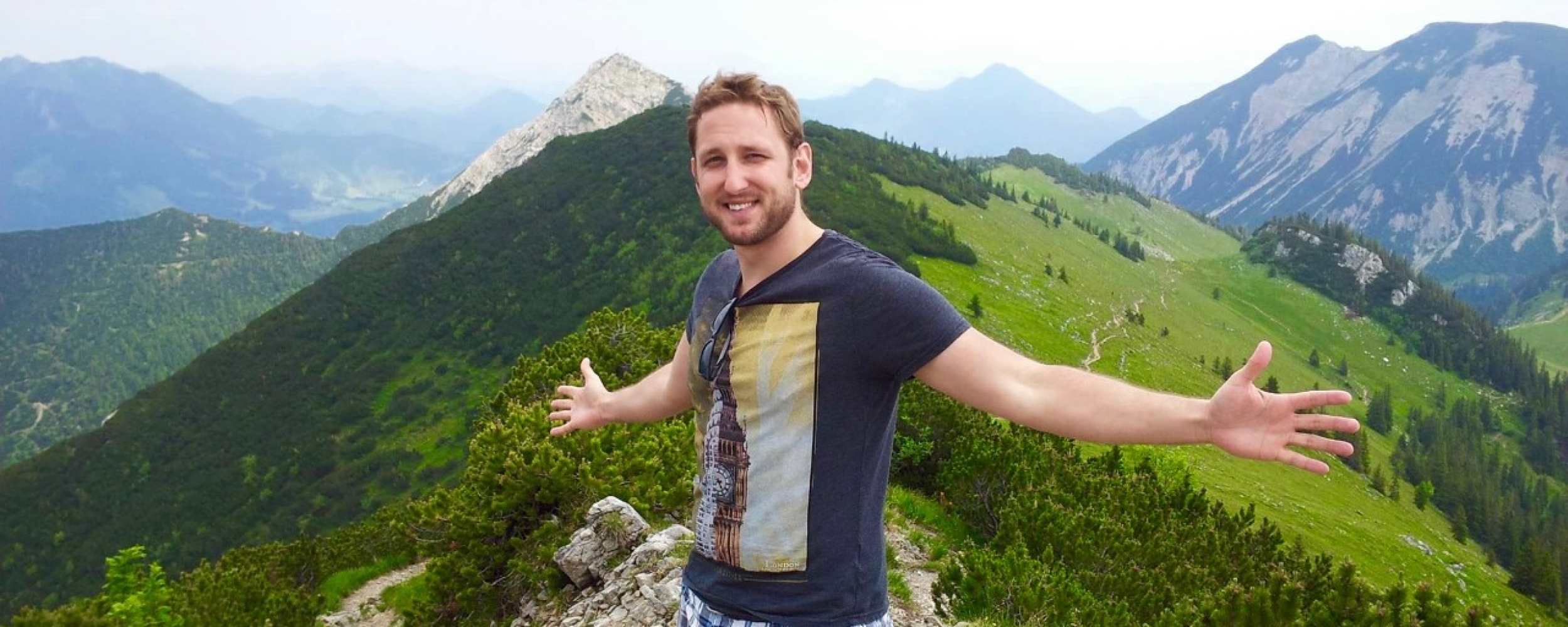 Cory Murphy stands atop Mount Jagerkamp in the German Bavarian Alps in 2014.