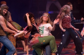 CCM musical theater students perform "Hair" as part of the college's 40th anniversary celebration. Photos/Lisa Ventre