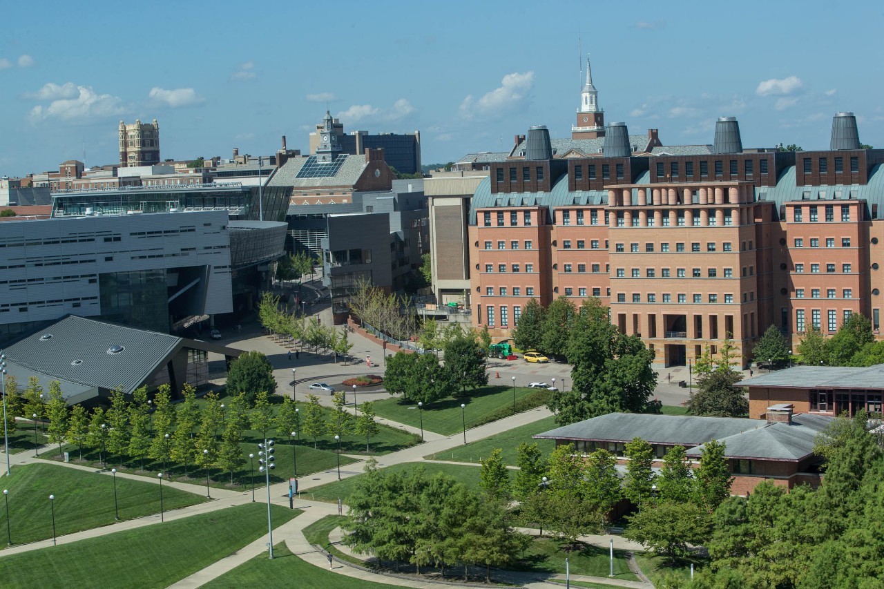 Pranita Dhungana's campus view from her new room in Scioto Hall. 