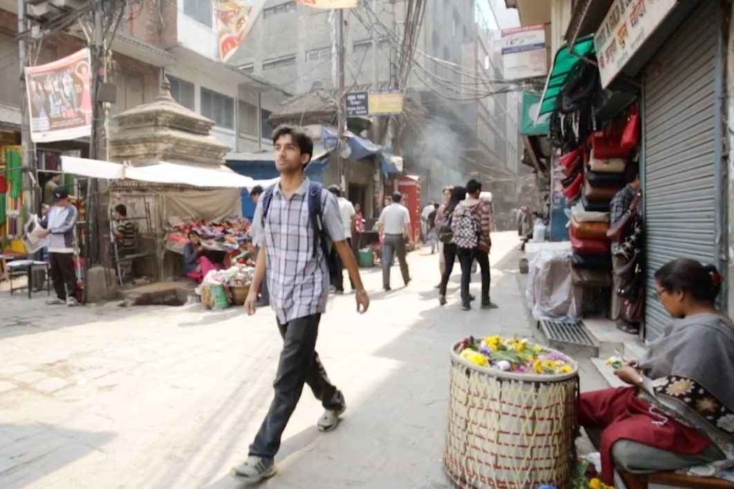 Sudarshan Pandey walks the streets of Nepal. Photo/Provided