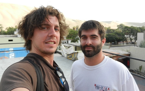 Antoine Burnier-Dechon, left, and Josh Rudd, UC alums and founders of Piola Shoes.