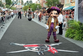 Mickey Mouse on Main Street of Disneyland