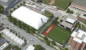 The new indoor bubble will allow UC teams to practice in a climate-controlled space during the winter months.