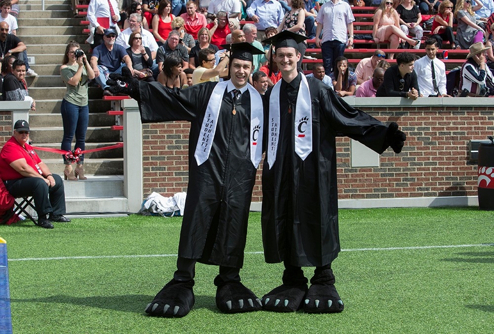  Two UC Bearcat mascots graduate in their signature furry paws
