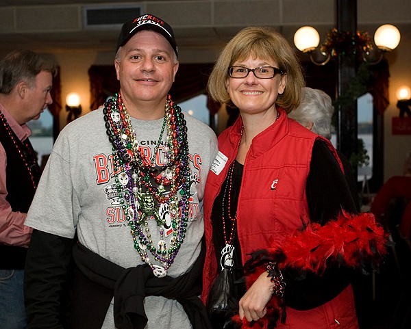 The UC Alumni Association sponsored a New Year's Eve cruise in the bayou for visiting Bearcats.