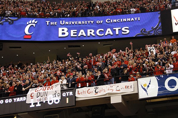 UC fans packed their sections inside the Superdome.