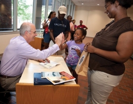 UC President Gregory Williams with Bailey Ewing