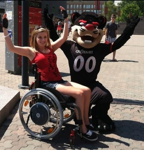 Sara Whitestone with the UC Bearcat