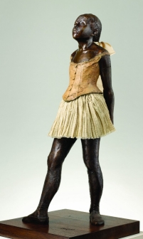 Degas' original sculpture of the ballerina.
