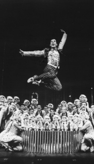 Lee Roy Reams leaping in 42nd Street on Broadway