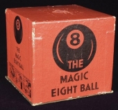 Magic 8 Ball packaging from 1950.