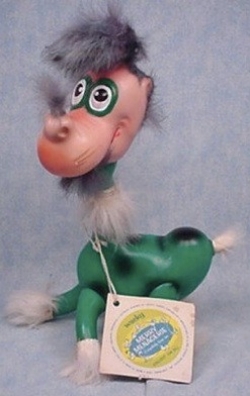 Crazy rubber creature representing Dr. Seuss.