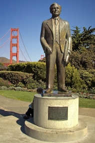 Statue of Joseph Strauss, engineer of the Golden Gate Bridge