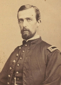 Olde sepia tone photo of John Shaw Billings in his Civil War uniform.