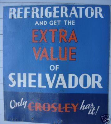 Ad for Crosley's Shelvador refridgerator