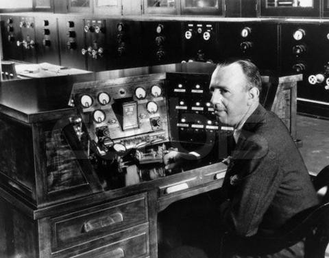 Powel Crosley at the WLW control console