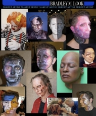 A collection of a dozen makeup jobs Brad has done.