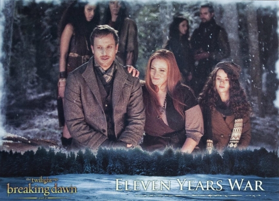 The Twilight Saga: Breaking Dawn Part 2 Irish Coven Trading Card showing the three coven vampires.
