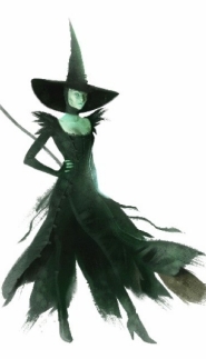 wicked witch dress illustration