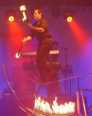 Phil Solomon juggling fire