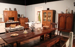 The set of the Waltons' kitchen from the TV show
